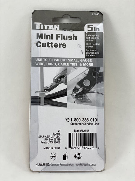 Titan 12445 5-Inch Mini Flush Cutters –