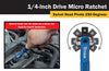 Titan Tools 11316 1/4-Inch Drive x 4-Inch 90-Tooth Swivel Head Micro Ratchet