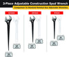 Titan 223 3-Piece Adjustable Construction Spud Wrench Set