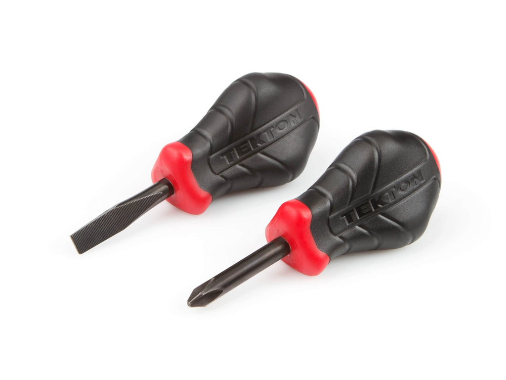 TEKTON DRV41208 Slotted and Phillips USA Stubby Screwdriver Set, 2-Piece
