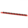 Ernst Manufacturing #8402 18-Inch Socket Organizer with 15 1/2-Inch Twist Lock Clips, Red