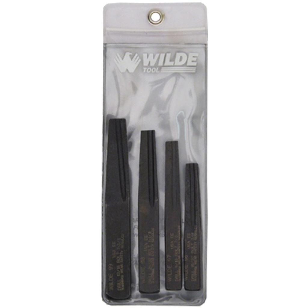 Wilde USA 4-Piece Screw Extractor Set (Large Sizes), #89