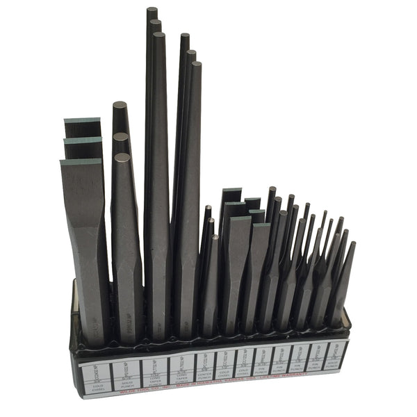 Wilde USA Individual Punches & Chisels, Assorted Sizes and Styles
