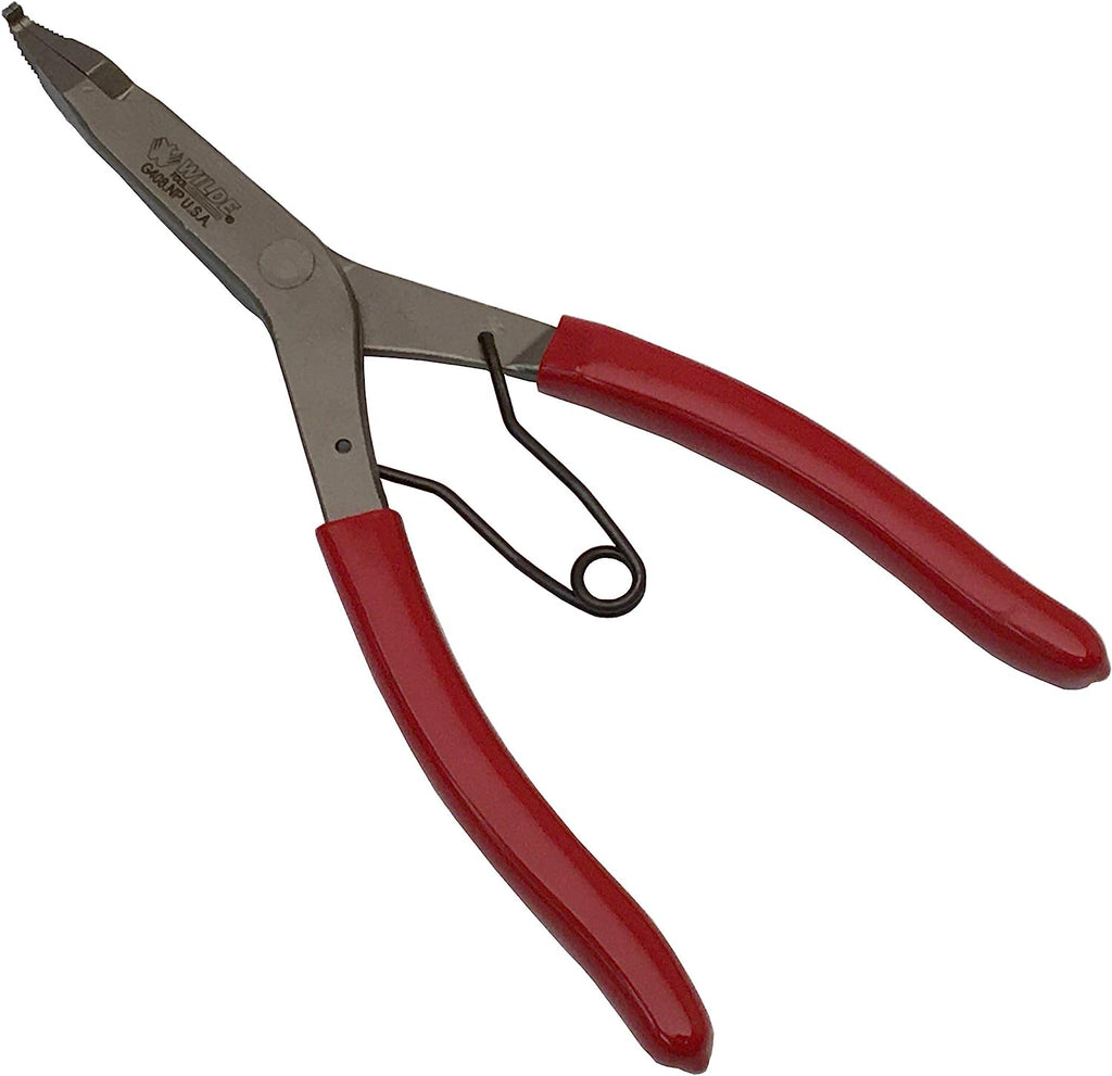 Wilde USA G408NP 9" Curved Tip Lock Ring Pliers, Satin Finish