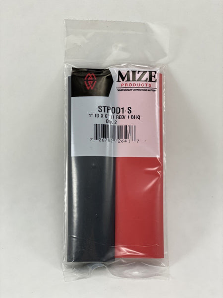 Mize Wire 2 Pc 1" Polyolefin Dual Wall Heat Shrink Tubing w/ Adhesive, STPOD1S