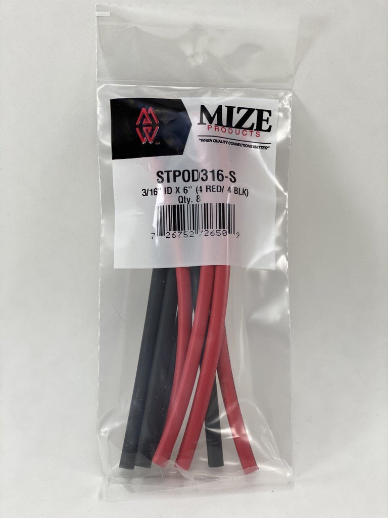 Mize Wire 8 Pc 3/16" Polyolefin Dual Wall Heat Shrink Tubing w/ Adhesive, STPOD316S