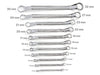 TEKTON WBE24511 45-Degree Offset Box End Wrench Set with Roll-up Storage Pouch, Metric, 6 mm- 32 mm, 11-Piece