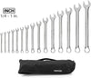 TEKTON WCB94102 SAE Combination Wrench Set with Pouch, 15-Piece (1/4-1 in.)