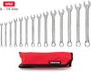 TEKTON WCB94201 Metric Combination Wrench Set with Pouch, 14-Piece (6 - 19 mm.)